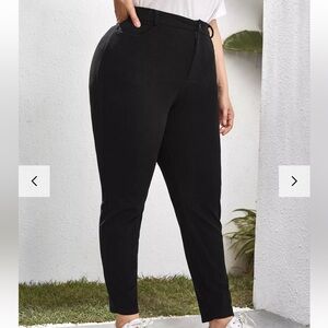 BloomChic Plus Size 2XL Buttoned Waist Solid Work Pants us18-20